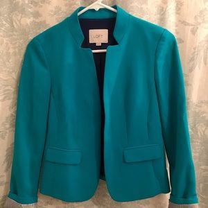 Loft petite teal blazer - size 00P